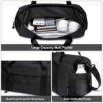 Arctic Hunter Sport Travel Duffle Bag for Men Women 28L Polyester Gym Bag with Shoe Compartment Water-resistant Multi-pockets Handbag Detachable Shoulder Strap Sleek Training Swimming Duffel Bag,Black - Image 5