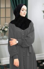Black Plain Abaya Burqa For Women Modest Wear Islamic Naqab Fashion - Image 3