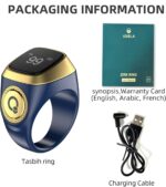 Generic Tasbih Smart Ring 20mm, Muslim Prayer, Prayer timing reminder, OLED display Tasbih Counter, Waterproof (Blue) - Image 5