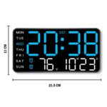 Sehaz Artworks Digital Alarm Clock for Living Room Stylish | Electric Digital Wall Clock for Hall |Alarm Clock for Heavy Sleepers |Table Clock for Home | Alarm Clock for Bedroom |Digital Watch - Blue - Image 4