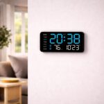 Sehaz Artworks Digital Alarm Clock for Living Room Stylish | Electric Digital Wall Clock for Hall |Alarm Clock for Heavy Sleepers |Table Clock for Home | Alarm Clock for Bedroom |Digital Watch - Blue - Image 5