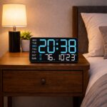 Sehaz Artworks Digital Alarm Clock for Living Room Stylish | Electric Digital Wall Clock for Hall |Alarm Clock for Heavy Sleepers |Table Clock for Home | Alarm Clock for Bedroom |Digital Watch - Blue - Image 6
