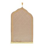 KETOSTICS® Velvet Kids Prayer Mat 50x80 CM Musalla Janamaz for Namaz Muslim Brown (Beige) - Image 3