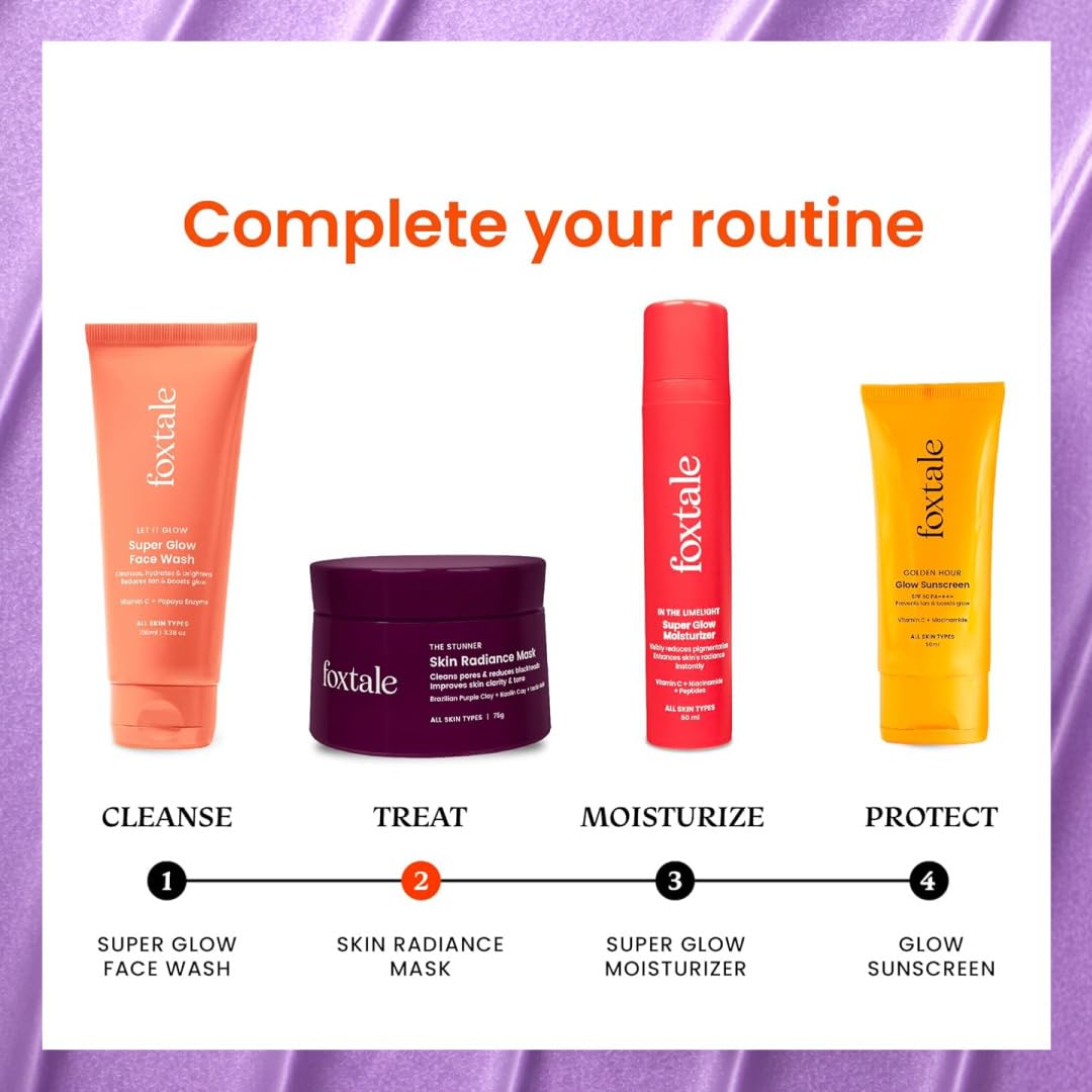 Foxtale De-Tan Face Mask for Glowing Skin| Clay Mask with Lactic Acid for Tan Removal, Reduction in Blackheads, Instant Brightening| New-Age Ubtan Face Pack for All Skin Types | Men & Women- 75g - Image 7