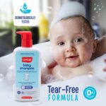 LuvLap Milky Soft Baby Shampoo - 400ml, Tear Free Formula, with Milk Protein, Vitamin E & Coconut Oil, Shea Butter & Chamomile, Gentle Care for Baby's Soft Hair, No Paraben, Dermatologically Tested - Image 3