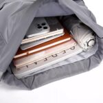 MYHEART Waterproof Drawstring Gym Backpack Embroidery Lightweight Oxford Shoulders Bag Travel Bag for Women (BLACK) - Image 4