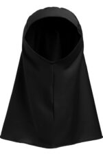 Girls Islamic Abaya Set with Hijab, Navy Blue, Traditional Muslim Prayer Dress, Long Sleeve Full Length Modest Clothing (black, 3-4 year) - Image 5