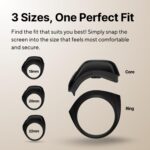 Smart Ring,Smart tasbih ring,Muslim Prayer,Counter,Prayer timing reminder,OLED display,IPX67 Waterproof,Includes a charging compartment,3 interchangeable rings (Blue) - Image 4