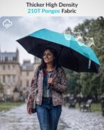 Destinio Umbrella for Women, Umbrella for Men - Automatic 3 Fold Windproof with Travel Cover with Auto Open and Close - Image 9