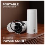 XECH Portable Electric Kettle 300ml | Mini Electric Kettles for Hot Water | Small Travel Kettle with In-Built Cable | Bottle-Shaped Kettle for Tea, Coffee | Travel Accessories (Hydroboil Mini) - Image 3