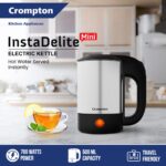 Crompton Insta Delite Mini 500 ml/0.5 Ltr Electric Kettle || Travel Kettle || Robust Stainless Steel Body || LED Indicator || 700 Watts Power|| Auto Shut-Off || Wide Mouth || Warranty - 1 Year - Image 3