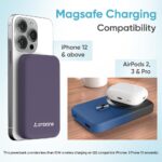 Ambrane Magsafe Wireless 10000Mah Fast Charging USB Type-C Input Power Bank, Strong Magnet, 22.5W Output For iPhone 12 & Above, Android & Other Qi Enabled Devices + Magnetic Ring (Aerosync Snap, Blue) - Image 5