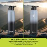 PEXPO Water Bottle 1 ltr Stainless Steel Sports/Fridge Bottle with Sipper Cap | Single Wall | For Home, Office, Gym, Travelling | Lightweight | BPA Free | Craft Pro 950ml | Grey-Knight Black Ombre - Image 3