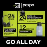 PEXPO Water Bottle 1 ltr Stainless Steel Sports/Fridge Bottle with Sipper Cap | Single Wall | For Home, Office, Gym, Travelling | Lightweight | BPA Free | Craft Pro 950ml | Grey-Knight Black Ombre - Image 4