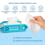 Mee Mee Pure Water Wet Wipes with Lid 80 pcs × 2 (160 Pcs)– Unscented, Plant Derived, Super Thick Baby Wet pure Wipes - Image 5