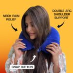 Billebon Premium Neck Pillow for Travelling Airplane Travel Pillow Comfortable Head Rest Neck Holder Pillow (Grey) - Image 3
