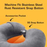 Billebon Premium Neck Pillow for Travelling Airplane Travel Pillow Comfortable Head Rest Neck Holder Pillow (Grey) - Image 6