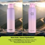 PEXPO Water Bottle 1 ltr Stainless Steel Sports/Fridge Bottle with Sipper Cap | Single Wall | For Home, Office, Gym, Travelling | Lightweight | BPA Free | Craft Pro 950ml | Pink-Purple Ombre - Image 3