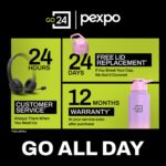 PEXPO Water Bottle 1 ltr Stainless Steel Sports/Fridge Bottle with Sipper Cap | Single Wall | For Home, Office, Gym, Travelling | Lightweight | BPA Free | Craft Pro 950ml | Pink-Purple Ombre - Image 4