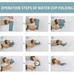 ROUMYKS Collapsible Silicone Water Bottle 600ml, Leakproof BPA Free Foldable Water Bottle with Wide Mouth, Reusable Portable Travel Bottle for Gym Cycling Camping Hiking Sports (Multicolor) - Image 4