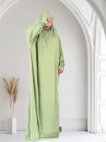 Islamic Prayer Dress for Women- Free Size, Muslim Dress with Hijab, Jilbab/Niskarakuppayam/Namaz Khimar/Prayer Clothes Niqab Khimar, Islamic Premium Prayer Clothes. - Image 5