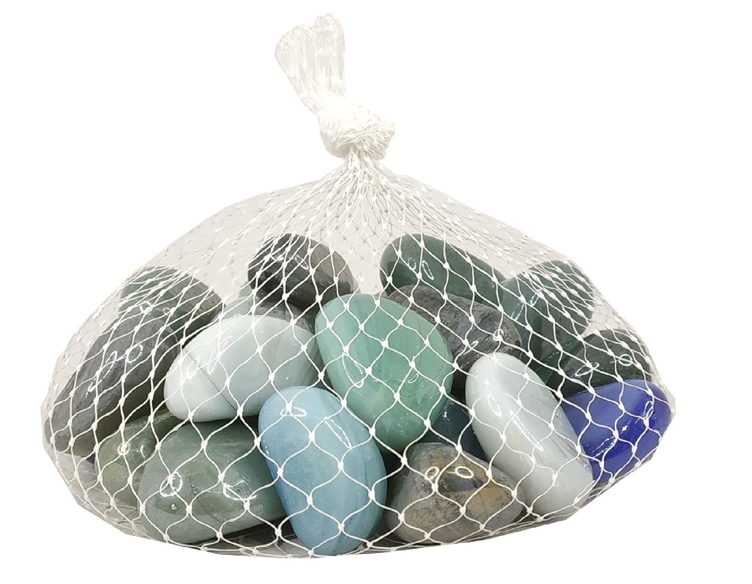 De-Ultimate (250 Gram) Multicolor Milky Kaju Glass Pebbles/gravels/Stone/Beads for Aquarium, Table, Fountain, Vase Fillers, Table Scatter, Landscaping_Fish Tank Party Decoration Crystal Rocks - Image 3