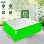 Anandi Green's Premium HDPE UV Protected 260 GSM Square Shaped Green Colour Plants Grow Bags Suitable for Terrace and Vegetable Gardening (Pack of 2, 24X18X9 INCH) - Image 3