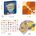 108 Origami Paper with Instruction Book for Kids, Craft Paper Sheets with 54 Design, 18x18 cm DIY Art Colour Paper for Craft Kit Set, Origami Sheets Activity, Birthday Gift for Girls & Boys - Image 3
