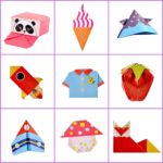 108 Origami Paper with Instruction Book for Kids, Craft Paper Sheets with 54 Design, 18x18 cm DIY Art Colour Paper for Craft Kit Set, Origami Sheets Activity, Birthday Gift for Girls & Boys - Image 4