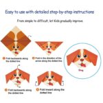 108 Origami Paper with Instruction Book for Kids, Craft Paper Sheets with 54 Design, 18x18 cm DIY Art Colour Paper for Craft Kit Set, Origami Sheets Activity, Birthday Gift for Girls & Boys - Image 5