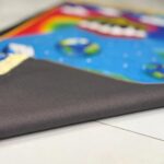 HADIYAH Rectangle Rainbow Salah Joy Kids Design Premium Janamaz | Prayer Mat with Name Customisation Option | Soft Velvet Prayer Rug - Image 5