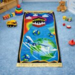 HADIYAH Rectangle Rainbow Salah Joy Kids Design Premium Janamaz | Prayer Mat with Name Customisation Option | Soft Velvet Prayer Rug - Image 8
