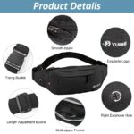 GUSTAVE® Waist Bag for Man, Dual Layer Zippered Running Side Bag, Fanny Pack, Ultra Slim Lightweight Sport Casual Crossbody Sling Phone Bag, Black - Image 4