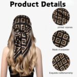 Silk Satin Scarf for Women Stylish - Fashion Bandanas, Head Wrap Shawl Square Neck Hijab, Lightweight Hair Scarves for Office Travel Wear - Image 4