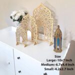 American Elm Pack of 3 Wooden Islamic Mihrab Decor - Mosque-Inspired Ramadan Decorations | Islamic Wall Art | Ramadan Kareem Home Decor | Eid Mubarak Table Display | Eid Decor - Image 3