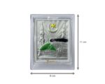 GoldGiftIdeas Silver Holy Kaaba Photo Frame for Gifting, Islamic Return Gift, Mecca Madina Kuran Sharif Frame for Home, Best Islamic Gift, Eid Gift, Eid Gifts for Family (11 x 8 CM) - Image 5