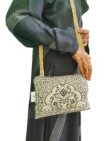 Travel Prayer Mat Cotton with Carry Bag, Safri Janamaz, Pocket Friendly Prayer Mat Blue Colour - Image 4