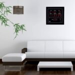 Ajanta Quartz OLC - 302 Plastic Digital Red LED Square Wall Clock (Black, 25.4 cm x 25.4 cm x 3.5 cm) - Image 3