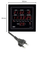 Ajanta Quartz OLC - 302 Plastic Digital Red LED Square Wall Clock (Black, 25.4 cm x 25.4 cm x 3.5 cm) - Image 4