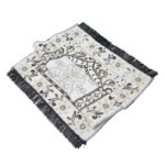 Islamic Janamaz Prayer Mat | White, 27x50 Inches - Image 4