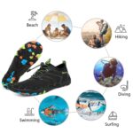 WateLves Water Shoes Mens Womens Barefoot Beach Swim Shoes Quick-Dry Aqua Socks Pool Shoes for Surf Yoga Water Aerobics, Classic Black, 11 Women/10 Men - Image 7