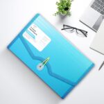 Saya Deluxe 13 Pocket Chequebook Expanding Bag with Lock 400 Sheet Capacity Document Organizer Indexed Divider Tabs for Chequebooks Passbooks Slips Secure Elastic Closure Home Office Use Blue Design - Image 5