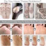 Vitalogy - Pedicure Tools for Feet - 8 in 1 Pedicure Kit | Foot Scrubber for Dead Skin, Callus Remover, Foot Scraper, Foot File, Pitchfork, Filer for Nail Repair - 1 Set - Image 4