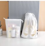 MosQuick 10Pcs Clear Drawstring Bags 30X40 Cm - Transparent Pouches for Travelling, Makeup, Shoes - Travel Organizer and Packing Idea for Clothes - Nylon, Transperent - Image 3