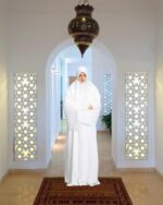 Mehar Hijab's Namazi Prayer Dress 100%Viscos Feel Good Fabric White - Image 5