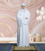 Mehar Hijab's Namazi Prayer Dress 100%Viscos Feel Good Fabric White - Image 7