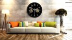Colourful Numeral Islamic Wall Clock, 25 cm Diameter, Black Frame - Image 4