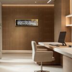 Craftnest Creations MashaAllah & La Hawla Wala Quwwata Illa Billah Islamic Wall Art – 6x20 Inch Shiny Reflective Frame – Quran Arabic Calligraphy Canvas | Muslim Home & Prayer Room Decor (Design D12) - Image 3