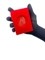 Red Velvet Mini Qur'An With Golden Brass Cutout And Fancy Box - Image 3