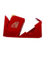 Red Velvet Mini Qur'An With Golden Brass Cutout And Fancy Box - Image 5